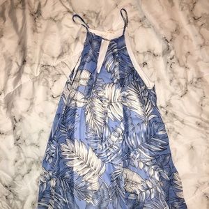 Blue and white dress